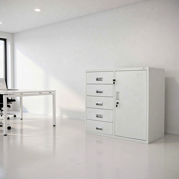 Архивски ормар метален со 5 фиоки 