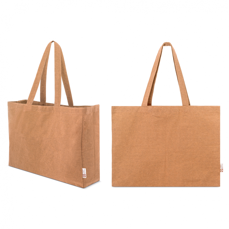 Еко торба со долга рачка 505x360x110 памучна 220гр