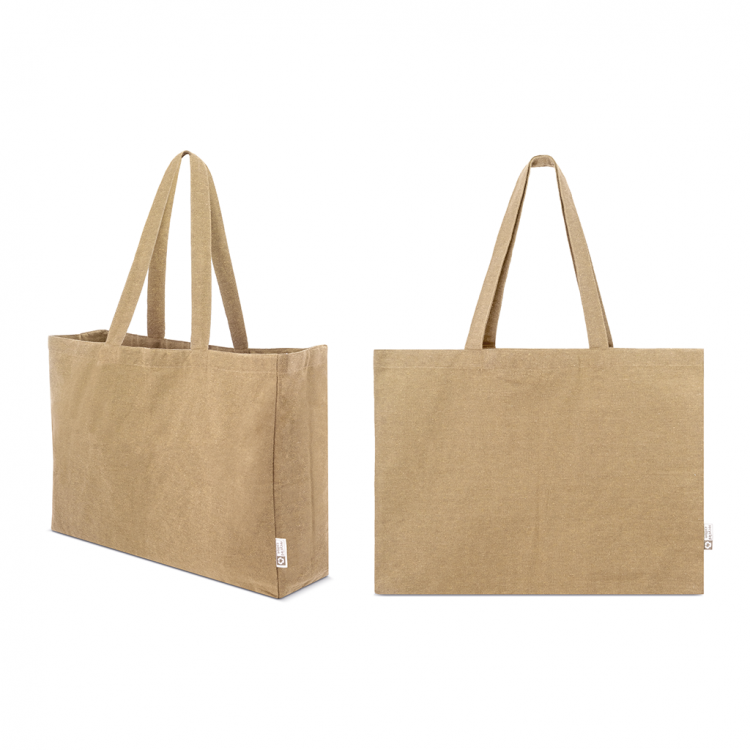 Еко торба со долга рачка 505x360x110 памучна 220гр