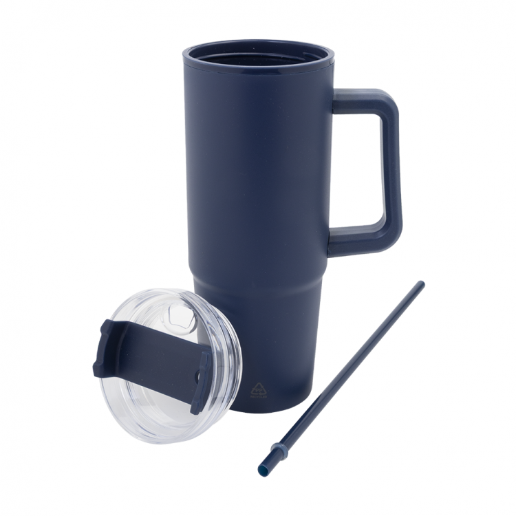 Еко чаша термос 900мл, рециклиран пластика