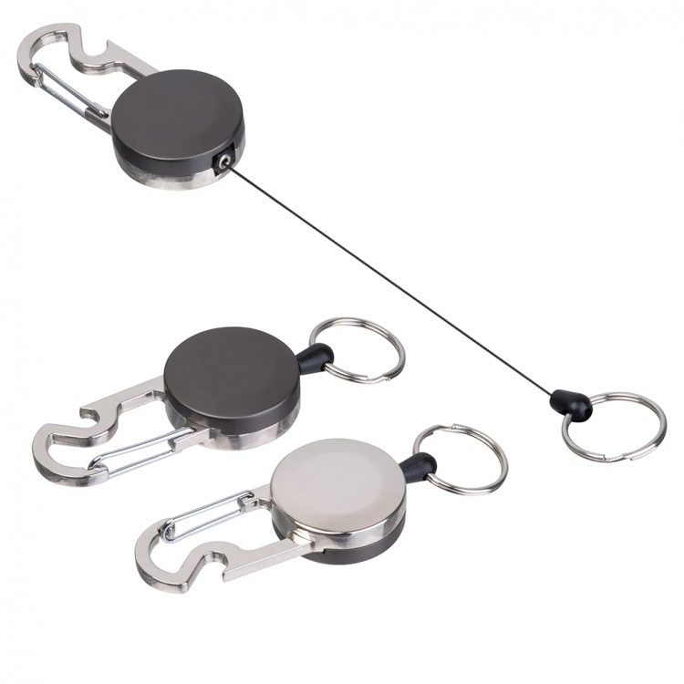 Држач за беџ јојо со карабин отворач метален 