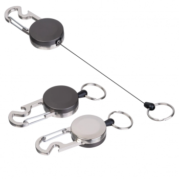 Држач за беџ јојо со карабин отворач метален 