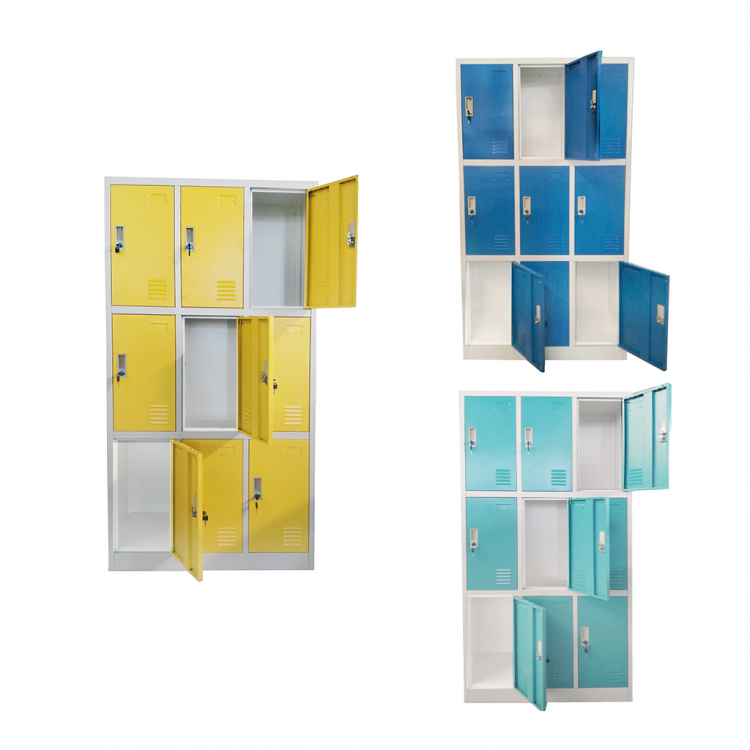 Гардеробер троен колор со 9 врати 90/45/185