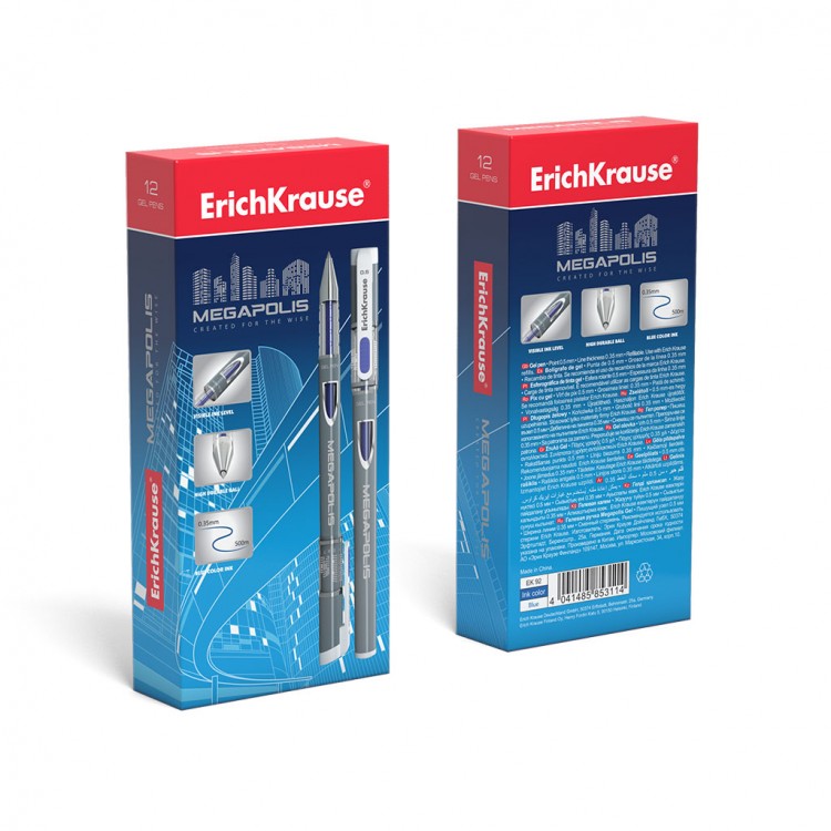 Пенкало гел Megapolis Erich Krause 