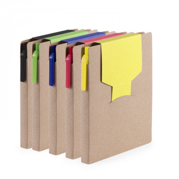 Еко сет со самолепливи ливчиња + пенкало