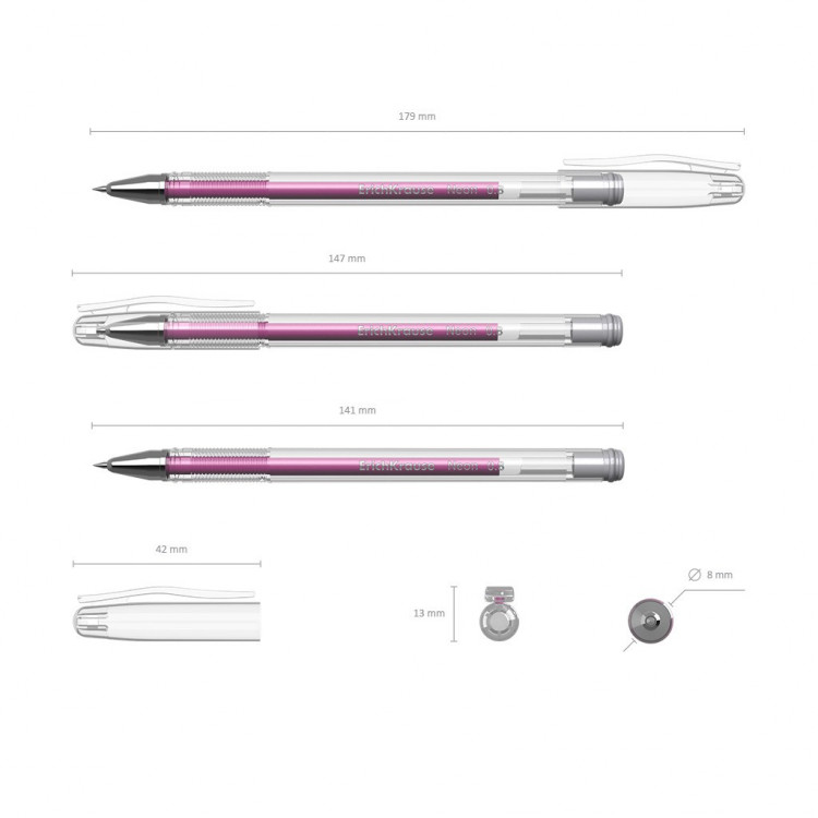 Пенкало гел Р-301 неон 6/1 Erich Krause