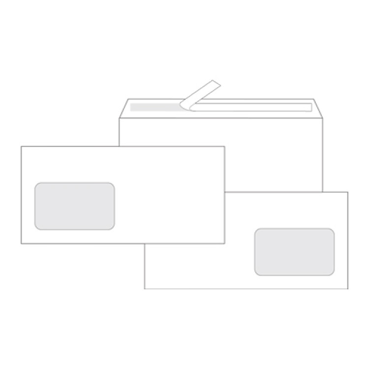 Коверт со лев прозор, 110х230мм